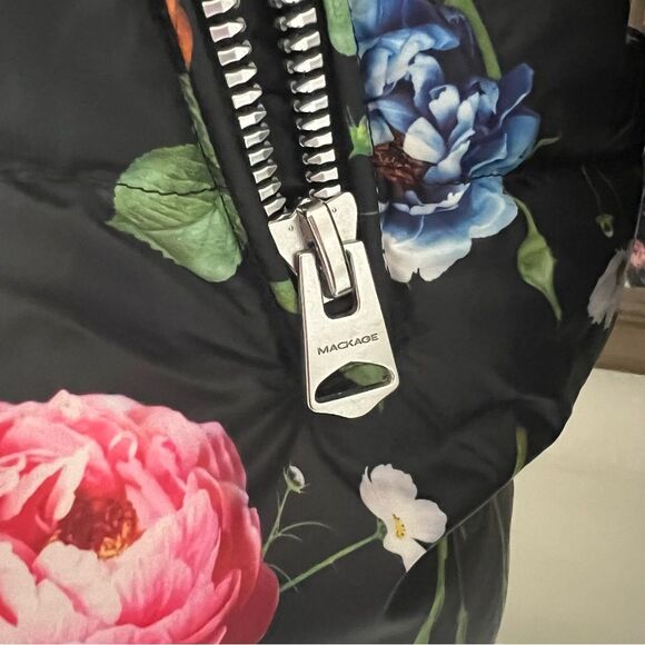 Mackage Jesse Floral Down Puffer Jacket, NWT, Size 10 - Picture 9 of 16